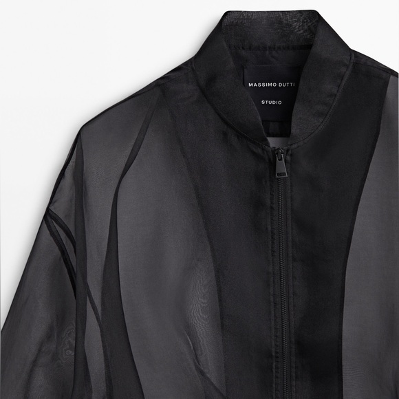 Massimo Dutti Organza Bomber Jacket S - STUDIO - Picture 9 of 16